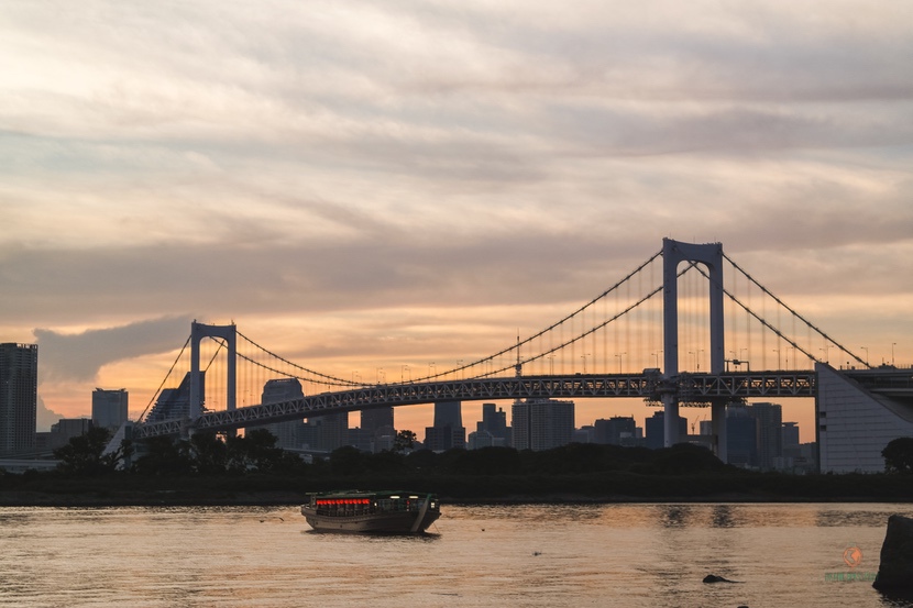 Odaiba al atardecer.