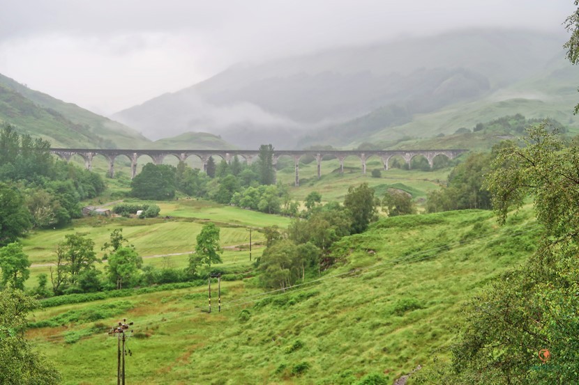 Viaducto de Glenfinann y el Hogwarts Express.