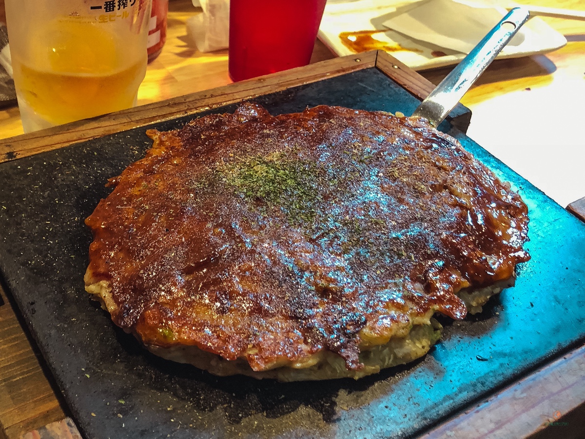 Okonomiyaki en Japón.