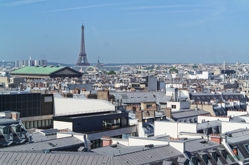 Vistas desde la terraza del centro comercial de Printemps.