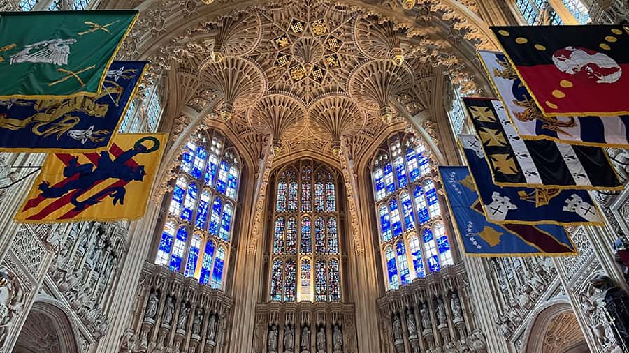 Vidrieras y techo de Lady Chapel