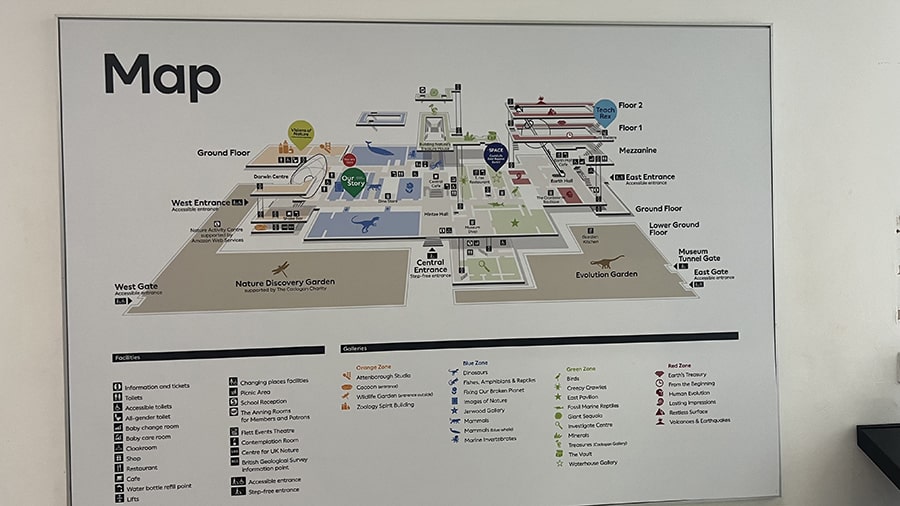 Mapa del Museo de Historia Natural