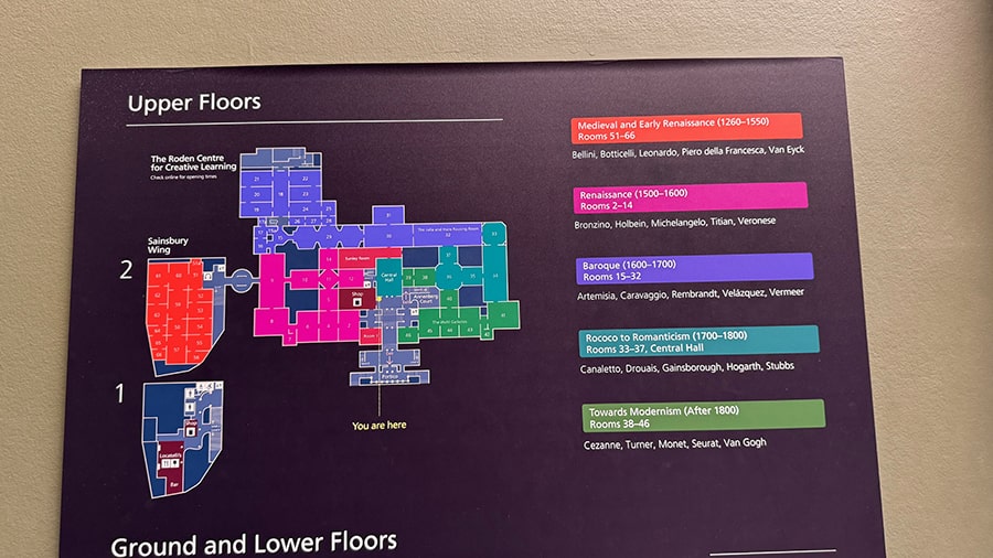 Plano de la National Gallery